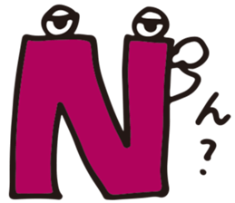 Alphabet friends by nao sticker #11274645