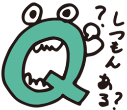 Alphabet friends by nao sticker #11274649