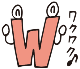 Alphabet friends by nao sticker #11274655