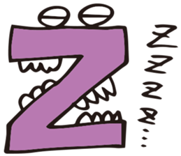 Alphabet friends by nao sticker #11274659