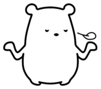 simple is the best bear version2 sticker #11274942