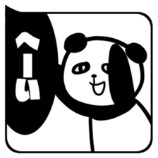 HUKIDASHI SHIROKURO PANDA sticker #11275697