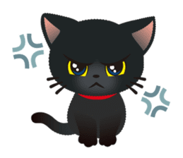 Black cat KURUMIN sticker #11275726