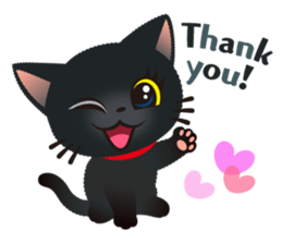Black cat KURUMIN sticker #11275733