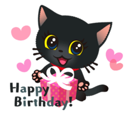 Black cat KURUMIN sticker #11275734