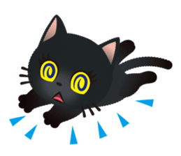 Black cat KURUMIN sticker #11275741