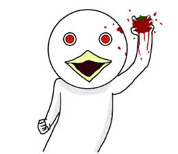 Scary bird sticker #11275903