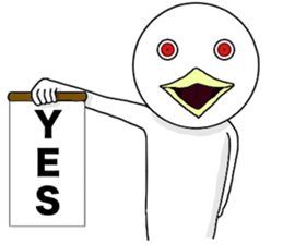 Scary bird sticker #11275908