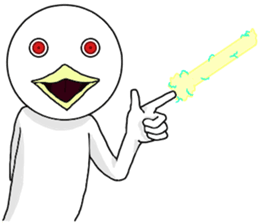 Scary bird sticker #11275910