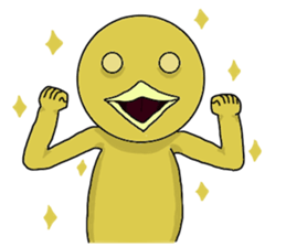 Scary bird sticker #11275914