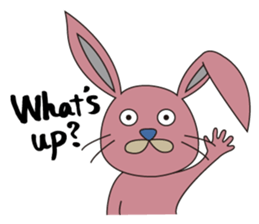Rabbit: speaking English sticker #11275960