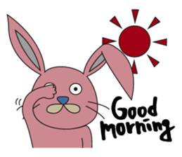 Rabbit: speaking English sticker #11275961