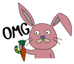 Rabbit: speaking English sticker #11275966