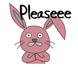 Rabbit: speaking English sticker #11275967