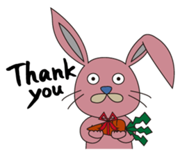 Rabbit: speaking English sticker #11275968