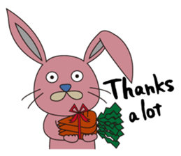 Rabbit: speaking English sticker #11275969