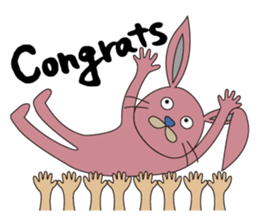Rabbit: speaking English sticker #11275970