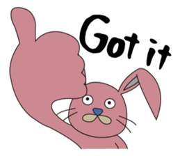 Rabbit: speaking English sticker #11275974