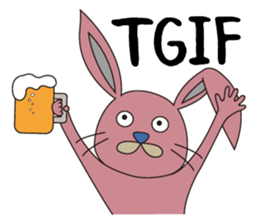 Rabbit: speaking English sticker #11275975