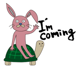 Rabbit: speaking English sticker #11275976