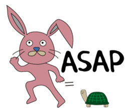 Rabbit: speaking English sticker #11275977