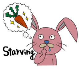 Rabbit: speaking English sticker #11275978