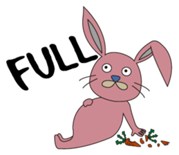 Rabbit: speaking English sticker #11275979