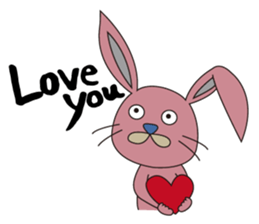 Rabbit: speaking English sticker #11275980