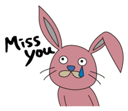 Rabbit: speaking English sticker #11275981