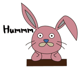 Rabbit: speaking English sticker #11275982