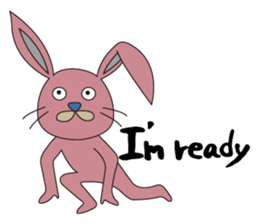 Rabbit: speaking English sticker #11275983