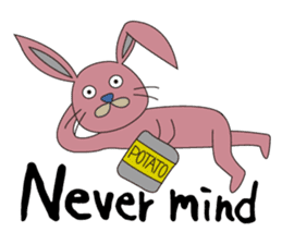 Rabbit: speaking English sticker #11275985