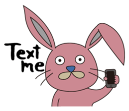 Rabbit: speaking English sticker #11275986