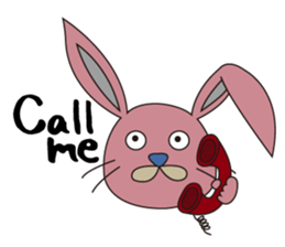 Rabbit: speaking English sticker #11275987