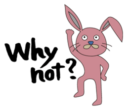 Rabbit: speaking English sticker #11275990