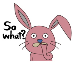 Rabbit: speaking English sticker #11275991