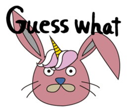 Rabbit: speaking English sticker #11275992