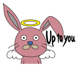 Rabbit: speaking English sticker #11275993