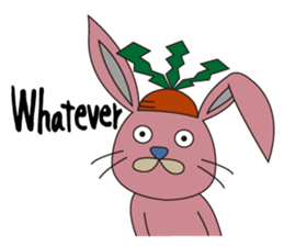 Rabbit: speaking English sticker #11275994
