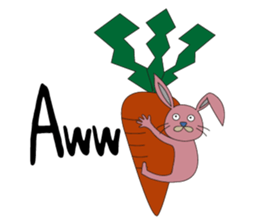 Rabbit: speaking English sticker #11275995