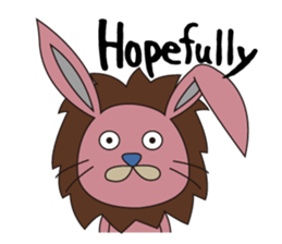 Rabbit: speaking English sticker #11275996