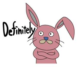 Rabbit: speaking English sticker #11275997