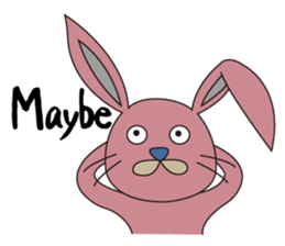 Rabbit: speaking English sticker #11275998