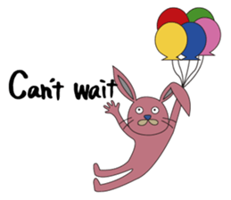 Rabbit: speaking English sticker #11275999