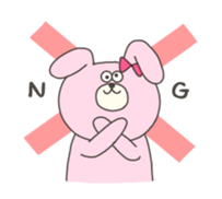 A dog and a cat and rabbit sticker #11276205