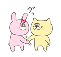 A dog and a cat and rabbit sticker #11276236