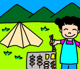 Summer version of Yuzu-chan sticker #11276968