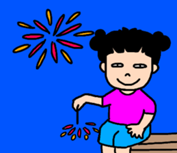 Summer version of Yuzu-chan sticker #11276980