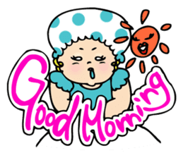 Pretty English Sticker for a plump girl. sticker #11277282