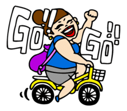 Pretty English Sticker for a plump girl. sticker #11277284